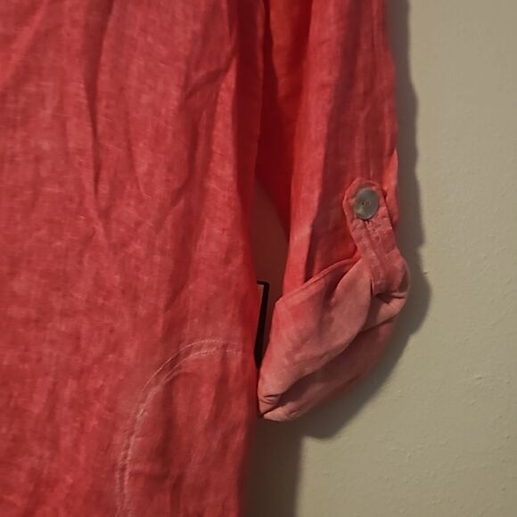 Luii pink button front blouse L New - Picture 4 of 9